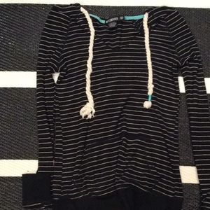Black with white stripped hoodie